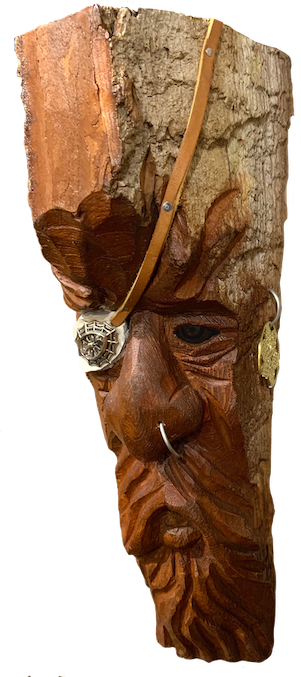 Pirate Cottonwood Bark Carving